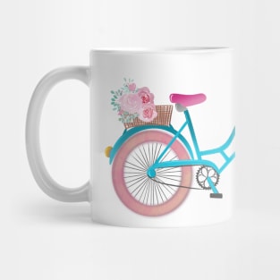 Spring bicycle with flowers Mug